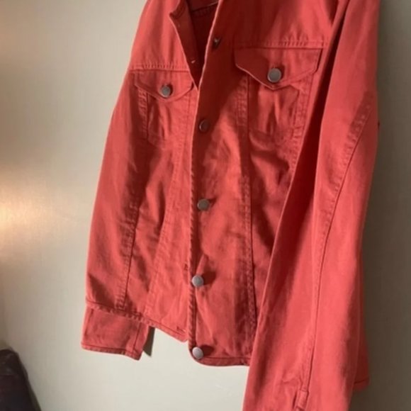 Pendleton Jacket| Dusty Coral Button up Cotton Jacket - Picture 1 of 4